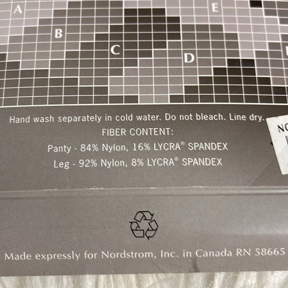 Nordstrom Fashion Vintage Faux Stringer Control Pantyhose Sheer Toe Black Size B - Picture 11 of 13